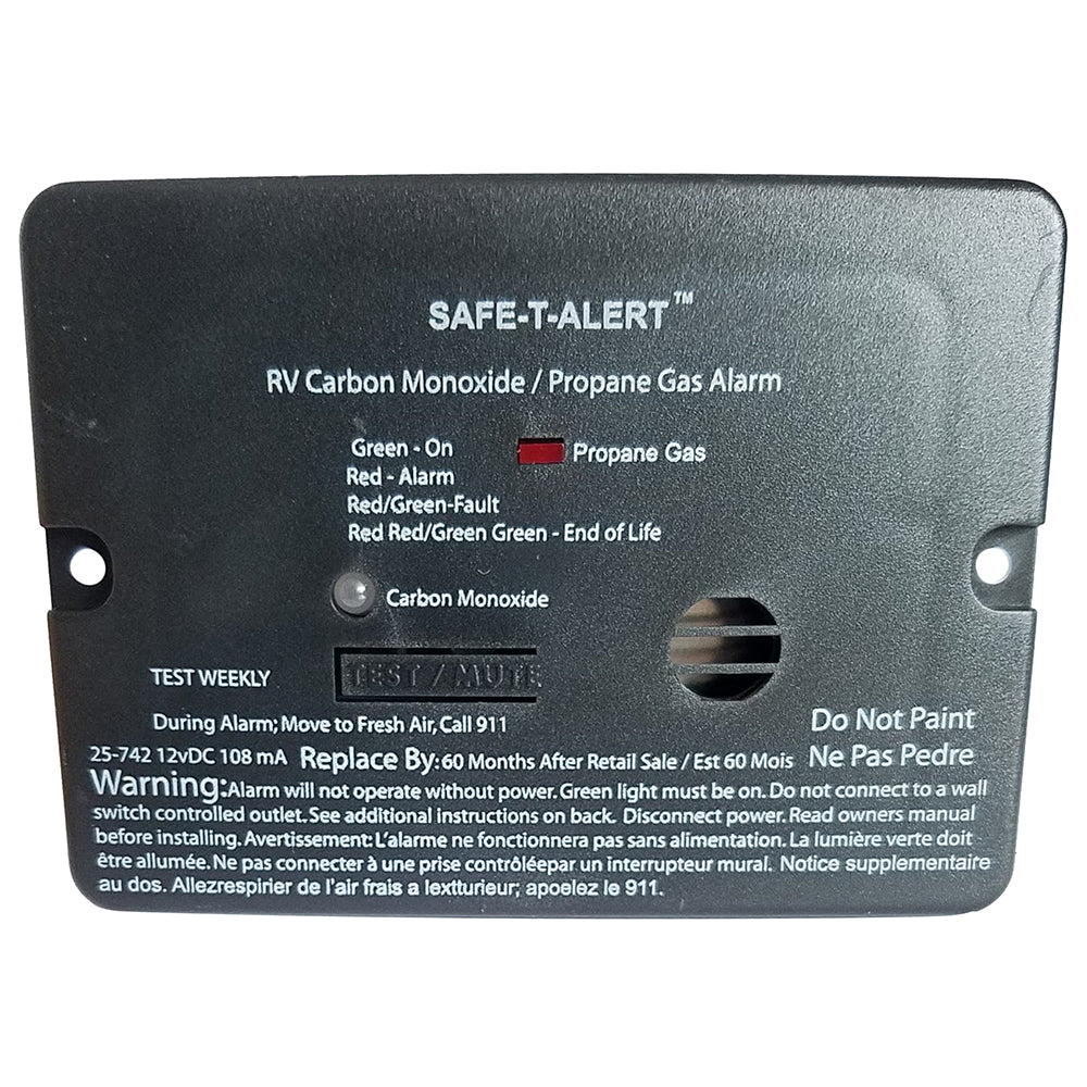 Safe-T-Alert Combo Carbon Monoxide Propane Alarm - Flush Mount - Mini-Black